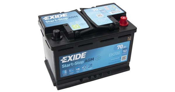 Battery Exide 096 AGM Car 70Ah AGM700 EK700 Exide Exide ...