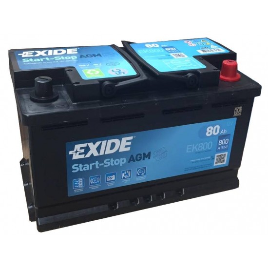 Battery Exide 110 AGM Car 80Ah AGM800 EK800 Exide Exide  by https://www.track-frame.com 