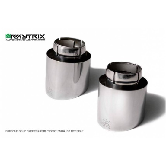 Exhaust System Armytrix DS41C tips PORSCHE 911 991 MK2 Exhaust Armytrix Armytrix  by https://www.track-frame.com 