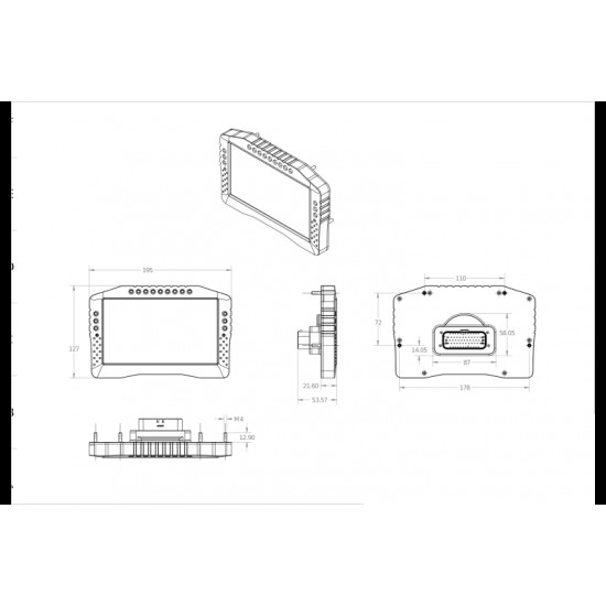 Display Ecu Master ADU 7" ADU-7 Ecu Master  by https://www.track-frame.com 