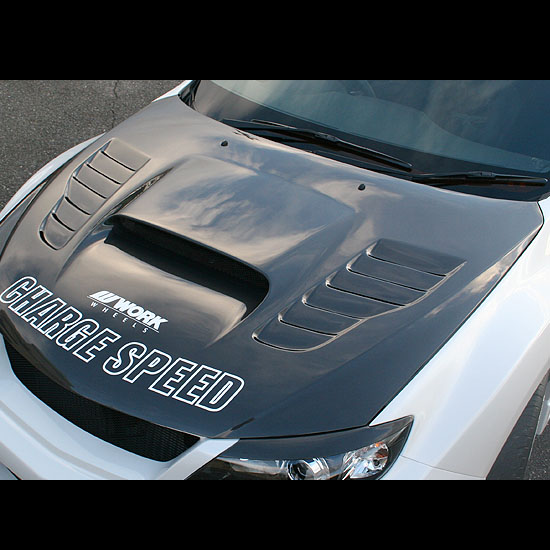 Fiberglass Hood Chargespeed Subaru GVB-GVF + Inlet Duct Bottom Line Type 2 ChargeSpeed  by https://www.track-frame.com 