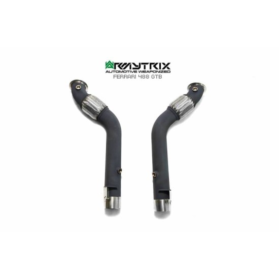 Exhaust System Armytrix FS488-DDC ceramic-coated-downpipe FERRARI 488 GTB 3.9L - FERRARI 488 SPIDER 3.9L - FERRARI 488 PISTA 3.9L Exhaust Armytrix Armytrix  by https://www.track-frame.com 