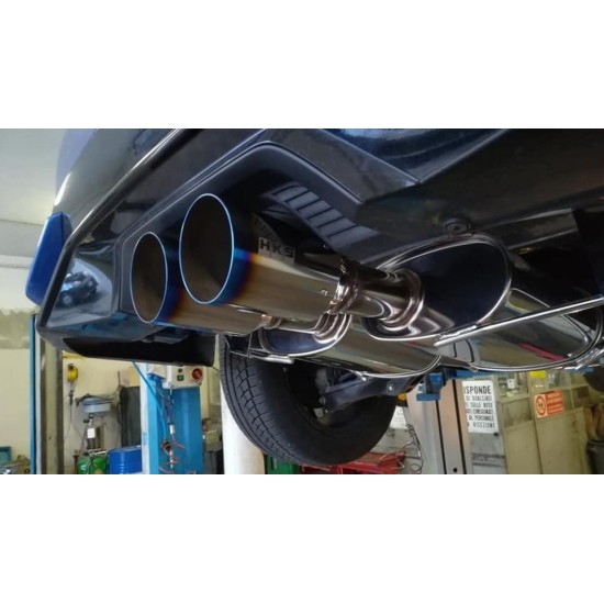 EXHAUST SYSTEM 31021-AH004 HKS LEGAMAX Premium Muffler Honda Civic Hatchback FK7 LegaMax HKS  by https://www.track-frame.com 