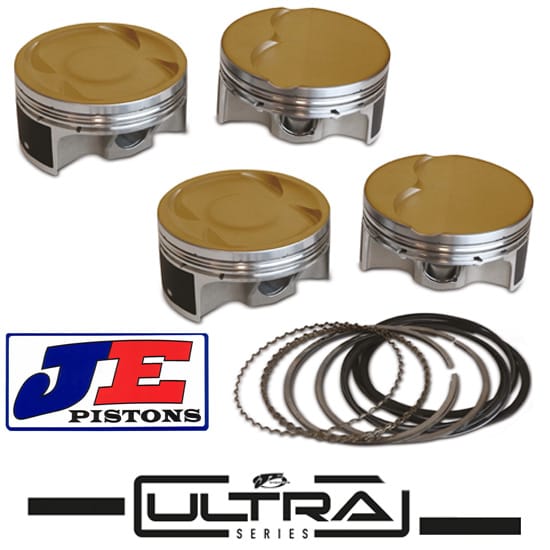 Pistons  Kit JE Nissan SR20DET 10.0:1 86.00mm UltraSeries JE-361305 JE Piston Forged JE  by https://www.track-frame.com 