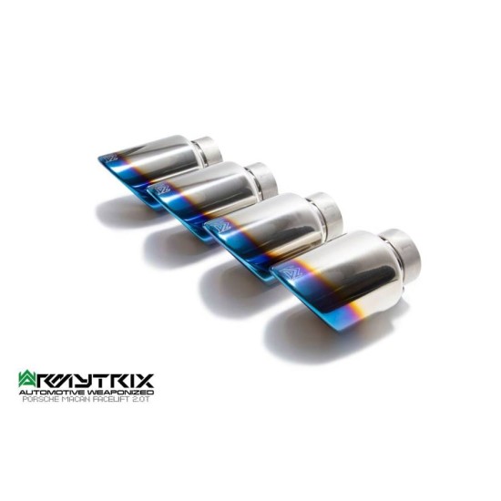 Exhaust System Armytrix QS30B tips PORSCHE CAYENNE E3 3.0L-2.9L - PORSCHE MACAN 95B 2.0L-3.0L-3.6L-FACELIFT Exhaust Armytrix Armytrix  by https://www.track-frame.com 