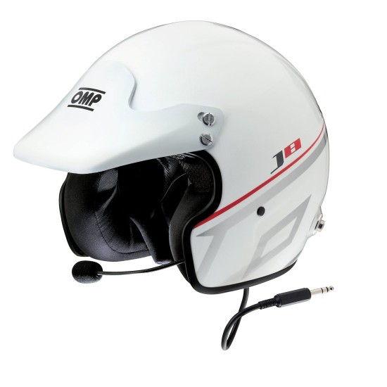 Casco Omp J8 Intercom Bianco J8 intercom Omp  by https://www.track-frame.com 