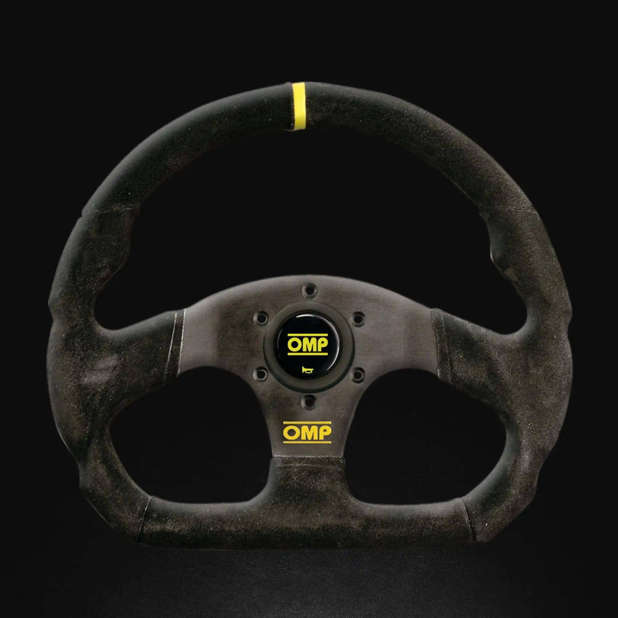 OMP Flat Suede Carbon Fiber Superquadro Steering Wheel – Top