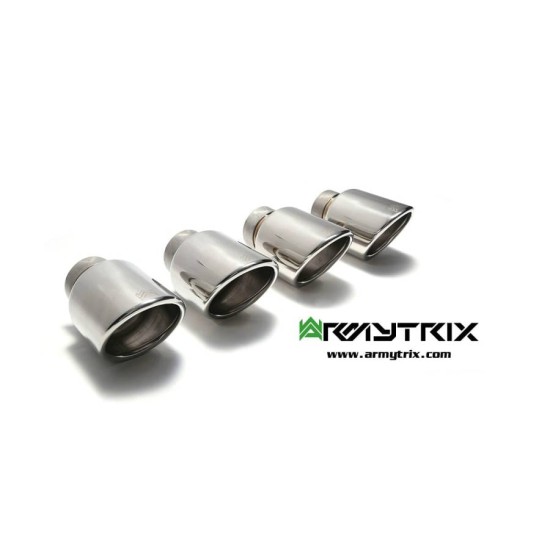 Exhaust System Armytrix QS30C tips PORSCHE CAYENNE E3 3.0L-2.9L - PORSCHE MACAN 95B 2.0L-3.0L-3.6L-FACELIFT Exhaust Armytrix Armytrix  by https://www.track-frame.com 