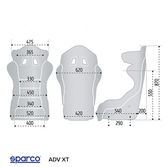 Seat Sparco Adv XT carbon ADV XT Sparco  by https://www.track-frame.com 