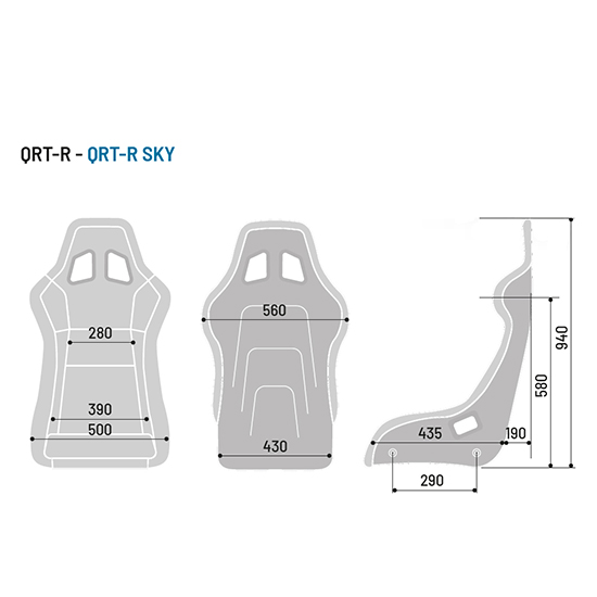 Seat Sparco QRT R SKY QRT R Sparco  by https://www.track-frame.com 