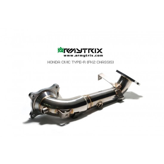 Exhaust System Armytrix HCRF2-DD downpipe HONDA CIVIC FK2 2.0L Exhaust Armytrix Armytrix  by https://www.track-frame.com 