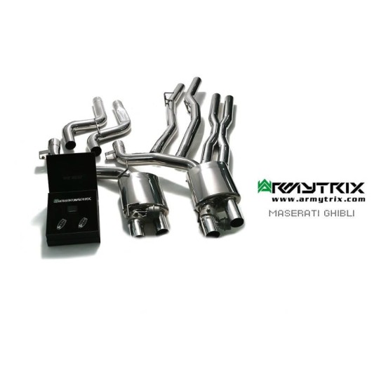 Exhaust System Armytrix MG574 cat-back MASERATI GHIBLI M157 3.0L Exhaust Armytrix Armytrix  by https://www.track-frame.com 