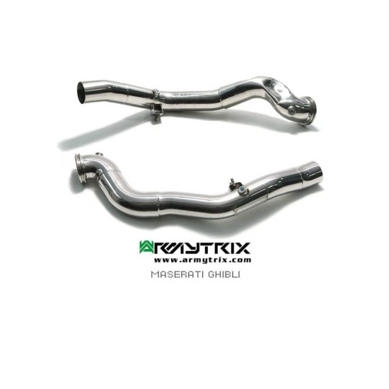 Exhaust System Armytrix MG574-CD sportcat MASERATI GHIBLI M157 3.0L Exhaust Armytrix Armytrix  by https://www.track-frame.com 