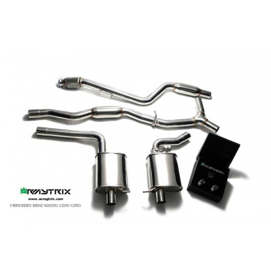 Exhaust System Armytrix MB052-6C cat-back MERCEDES-BENZ C-CLASS W205 C180-C200-C250-C300 - MERCEDES-BENZ C-CLASS C205 C180-C200-C250-C300 - MERCEDES-BENZ C-CLASS S205 C180-C200-C250-C300 Exhaust Armytrix Armytrix  by https://www.track-frame.com 