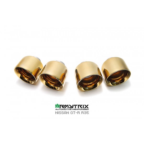 Exhaust System Armytrix QS12G tips NISSAN GT-R R35 3.8L Exhaust Armytrix Armytrix  by https://www.track-frame.com 