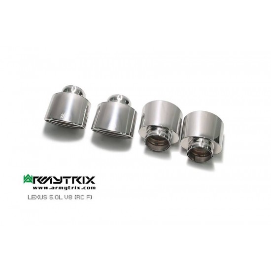 Exhaust System Armytrix QS3840C tips LEXUS RC F 5.0L Exhaust Armytrix Armytrix  by https://www.track-frame.com 