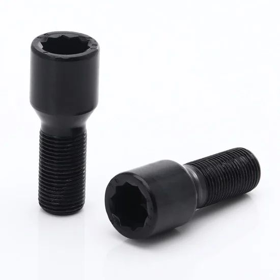 Set of 20 Short BLACK star bolts 14x1,5 + Key Set of 20 Short BLACK star bolts 14x1,5 + Key