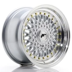 JR Wheels JR9 15x8 ET20 BLANK Silver w/ Machined Lip
