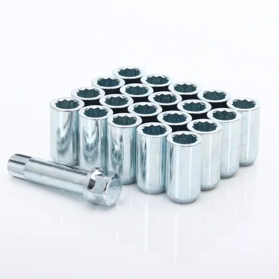 Set of SILVER star lug nuts 1/2 UNF + Key Set of SILVER star lug nuts 1/2 UNF + Key