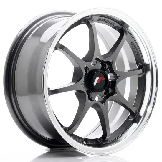 JR Wheels JR5 15x7 ET35 4x100 Gun Metal w/ Machined Lip JR Wheels JR5 15x7 ET35 4x100 Gun Metal w/ Machined Lip
