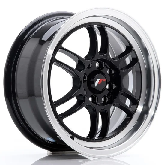 JR Wheels JR7 15x7 ET38 4x100/114 Gloss Black w/ Machined Lip JR Wheels JR7 15x7 ET38 4x100/114 Gloss Black w/ Machined Lip