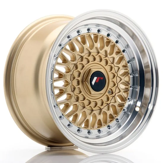 JR Wheels JR9 15x8 ET20 BLANK Gold w/ Machined Lip JR Wheels JR9 15x8 ET20 BLANK Gold w/ Machined Lip