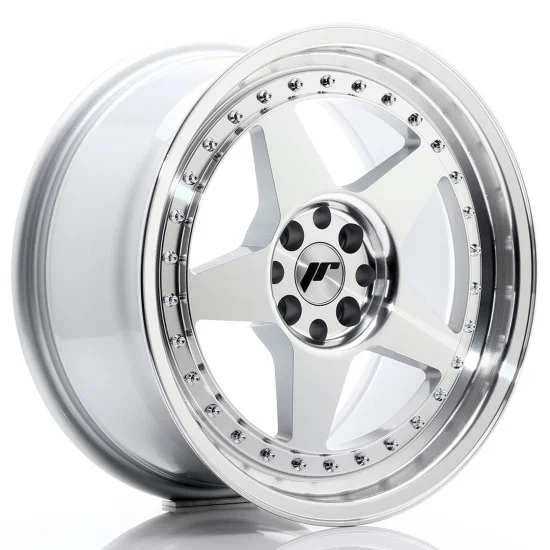 JR Wheels JR6 17x8 ET35 4x100/114 Silver Machined Face JR Wheels JR6 17x8 ET35 4x100/114 Silver Machined Face