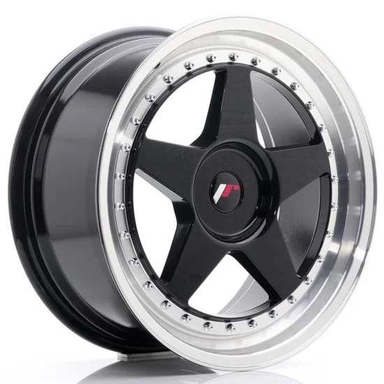 JR Wheels JR6 18x8,5 ET20-40 BLANK Gloss Black w/ Machined Lip JR Wheels JR6 18x8,5 ET20-40 BLANK Gloss Black w/ Machined Lip