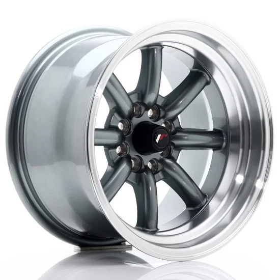 JR Wheels JR19 15x9 ET-13 4x100/108 Gun Metal w/ Machined Lip JR Wheels JR19 15x9 ET-13 4x100/108 Gun Metal w/ Machined Lip
