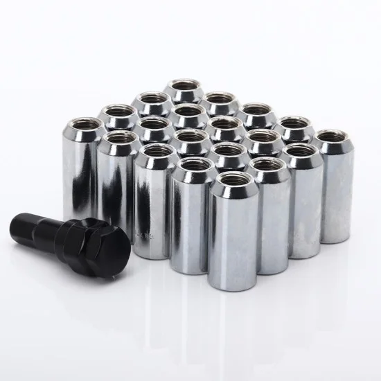 Set of SILVER LONG imbus lug nuts 12x1,25 + Key Set of SILVER LONG imbus lug nuts 12x1,25 + Key