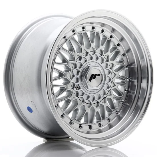 JR Wheels JR9 16x9 ET20 4x100/108 Silver w/ Machined Lip+Silver Rivets JR Wheels JR9 16x9 ET20 4x100/108 Silver w/ Machined Lip+Silver Rivets