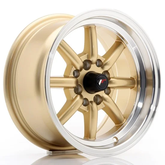 JR Wheels JR19 14x7 ET0 4x100/114 Gold w/ Machined Lip JR Wheels JR19 14x7 ET0 4x100/114 Gold w/ Machined Lip