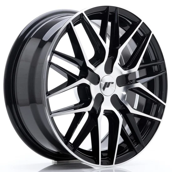 JR Wheels JR28 17x7 ET20-45 BLANK Gloss Black Machined Face JR Wheels JR28 17x7 ET20-45 BLANK Gloss Black Machined Face