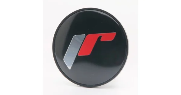 Sticker for Center Cap 087 - Black + Silver/Red Letters