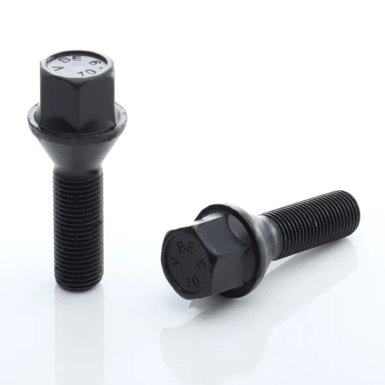 Set of 10 HEX17 tapered bolt M14x1,5 x45mm Black Set of 10 HEX17 tapered bolt M14x1,5 x45mm Black