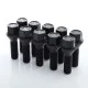Set of 10 HEX17 tapered bolt M14x1,5 x45mm Black Set of 10 HEX17 tapered bolt M14x1,5 x45mm Black