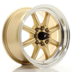 JR Wheels JR19 15x8 ET20 4x100/114 Gold w/ Machined Lip