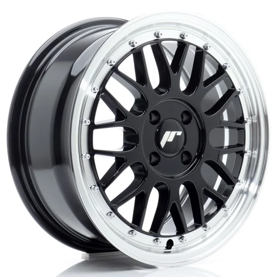 JR Wheels JR23 16x7 ET40 4x100 Gloss Black w/ Machined Lip JR Wheels JR23 16x7 ET40 4x100 Gloss Black w/ Machined Lip