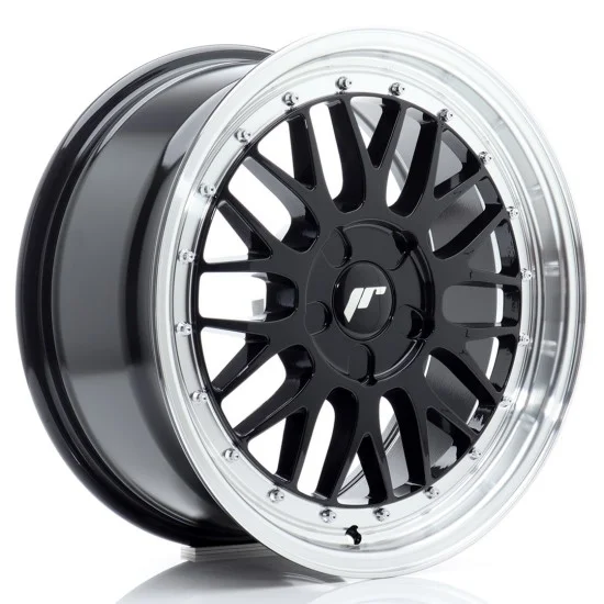 JR Wheels JR23 17x8 ET20-45 5H BLANK Gloss Black w/ Machined Lip JR Wheels JR23 17x8 ET20-45 5H BLANK Gloss Black w/ Machined Lip