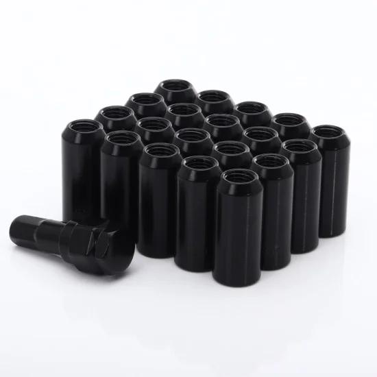 Set of BLACK LONG imbus lug nuts 12x1,5 + Key Set of BLACK LONG imbus lug nuts 12x1,5 + Key