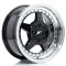 JR Wheels JR6 15x7 ET25 4x100/108 Gloss Black w/ Machined Lip