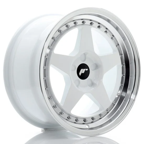 JR Wheels JR6 17x9 ET20-35 5H BLANK White w/ Machined Lip JR Wheels JR6 17x9 ET20-35 5H BLANK White w/ Machined Lip
