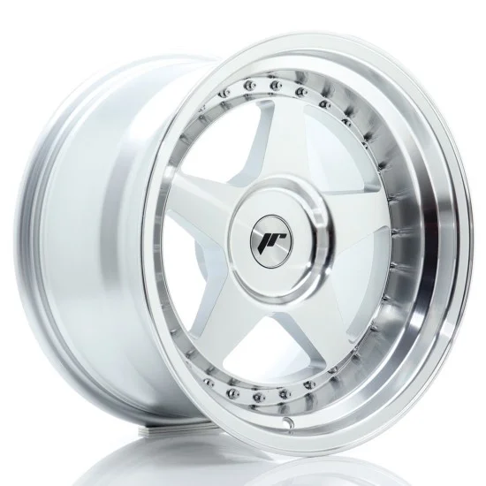 JR Wheels JR6 17x10 ET0-20 BLANK Silver Machined Face JR Wheels JR6 17x10 ET0-20 BLANK Silver Machined Face