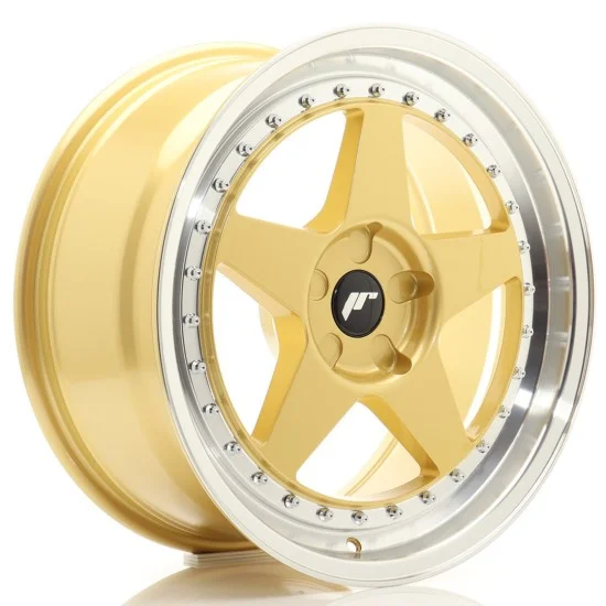 JR Wheels JR6 18x8,5 ET20-40 5H BLANK Gold w/ Machined Lip JR Wheels JR6 18x8,5 ET20-40 5H BLANK Gold w/ Machined Lip