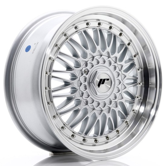 JR Wheels JR9 17x7,5 ET20 4x100/108 Silver w/ Machined Lip+Silver Rivets JR Wheels JR9 17x7,5 ET20 4x100/108 Silver w/ Machined Lip+Silver Rivets