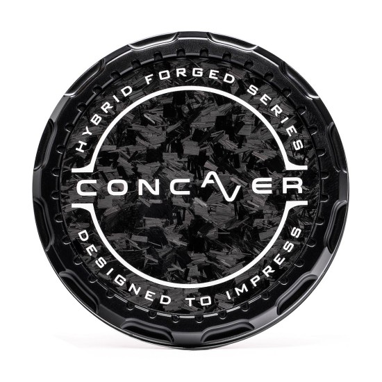Concaver Premium Center Cap - Forged Carbon - Black Anodized