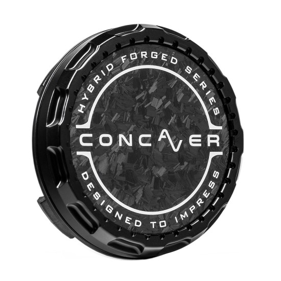 Concaver Premium Center Cap - Forged Carbon - Black Anodized