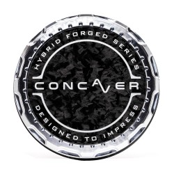 Concaver Premium Center Cap - Forged Carbon - Silver Machined