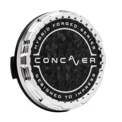 Concaver Premium Center Cap - Forged Carbon - Silver Machined