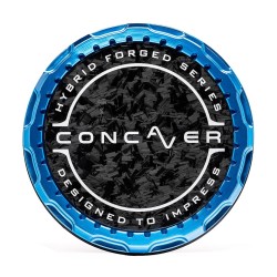 Concaver Premium Center Cap - Forged Carbon - Blue Anodized